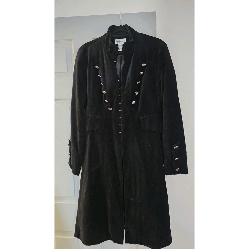 VTG 90s Newport News Victorian Castle Women Jacket Size 14 Black Steampunk Goth